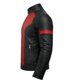 Deadpool Red & Black Leather Jacket