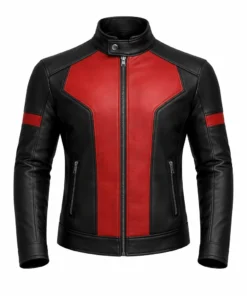 Deadpool Red & Black Leather Jacket