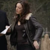 Elle Greenaway Criminal Minds Shearling Leather Jacket