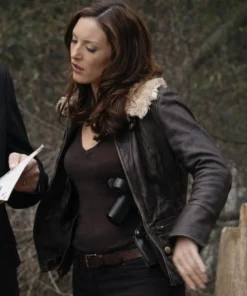 Elle Greenaway Criminal Minds Shearling Leather Jacket