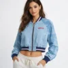 Graphic SST Denim Varsity Bomber Jacket