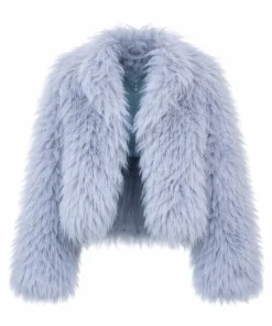 High Potential S02 Morgan Gillory Sky Blue Fur Jacket