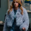 High Potential S02 Morgan Gillory Sky Blue Fur Jacket