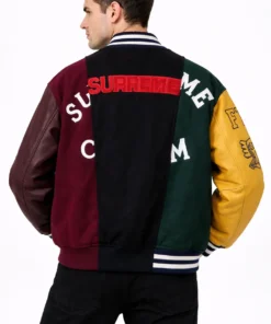 MM6 Supreme Split Varsity Jacket