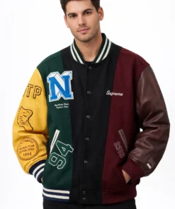 MM6 Supreme Split Varsity Jacket