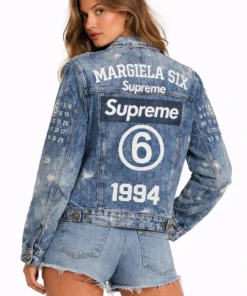 MM6 x Supreme Distressed Denim Jacket
