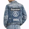 MM6 x Supreme Distressed Denim Jacket
