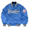 New York Yankees Blue Varsity Satin Jacket
