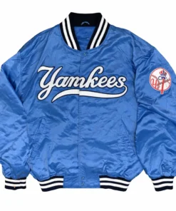 New York Yankees Blue Varsity Satin Jacket