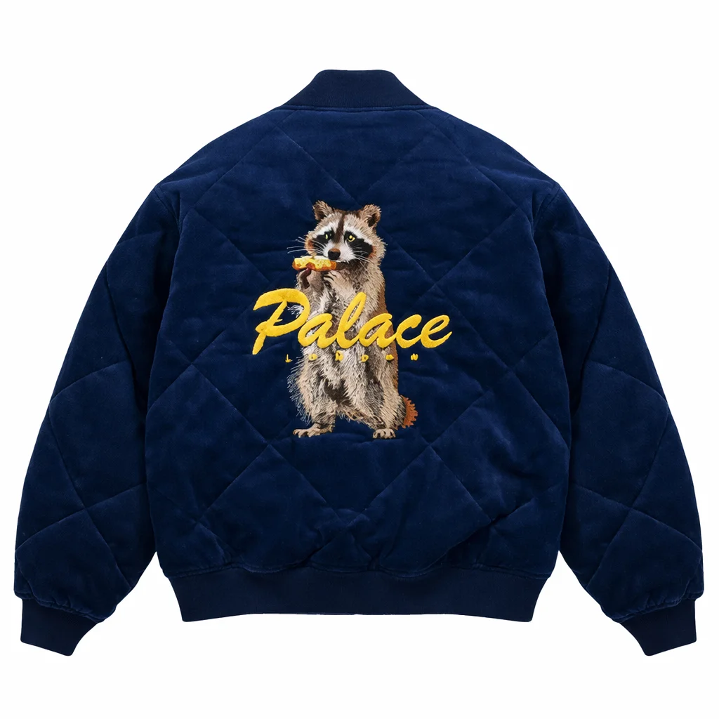 Palace S26 Hungry Raccoon Quilted Bomber Jacket