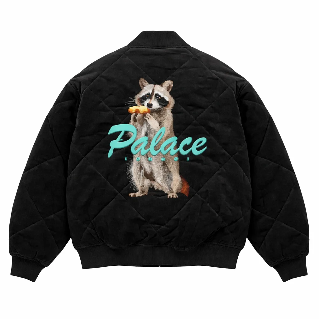 Palace S26 Hungry Raccoon Quilted Bomber Jacket