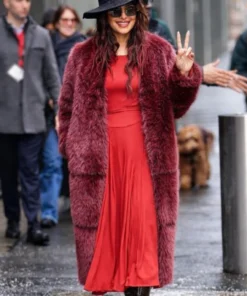 Priyanka Chopra 2026 NYC Fur Coat