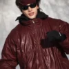 Stray Kids Hwang Hyunjin Maroon Jacket