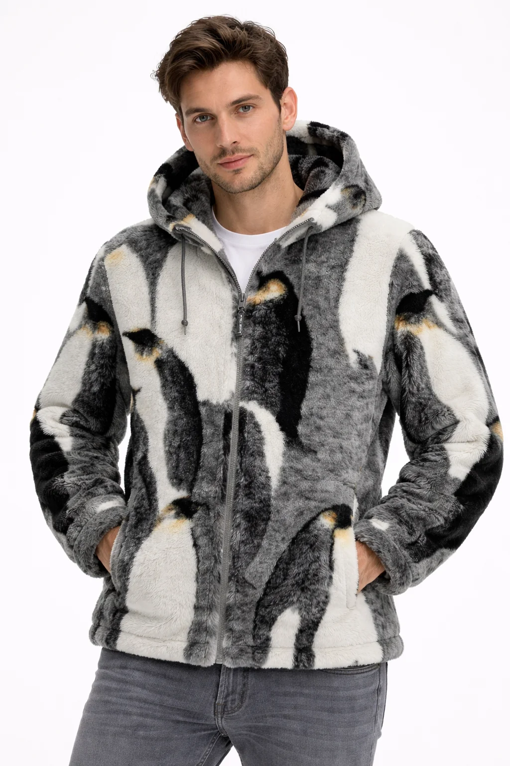 Supreme Penguins Fleece Hooded Jacket