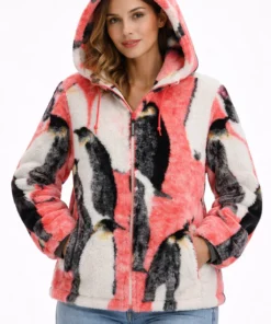 Supreme Penguins Fleece Hooded Jacket