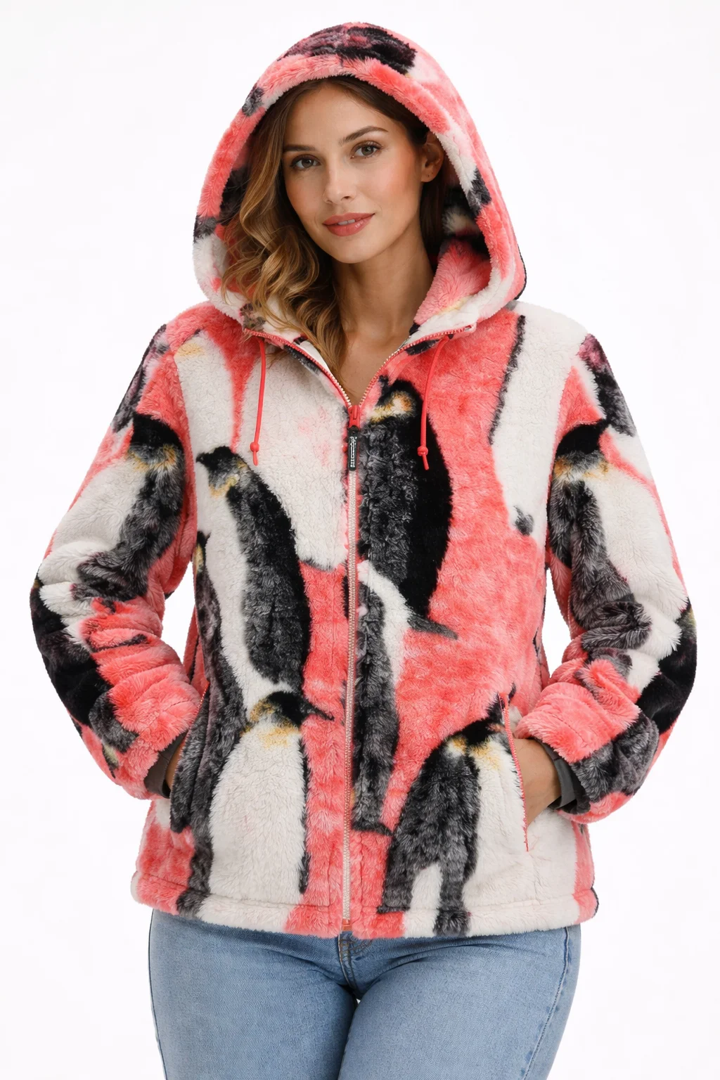 Supreme Penguins Fleece Hooded Jacket