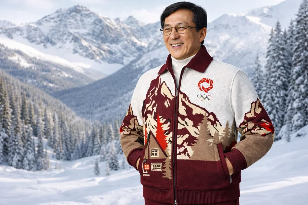 Jackie Chan Figure Skating Winter Olympics 2026 Jacket front view
