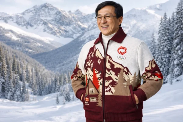 Jackie Chan Figure Skating Winter Olympics 2026 Jacket front view