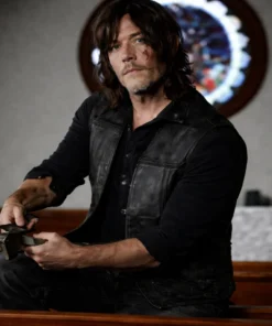 The Walking Dead Season 11 Daryl Dixon Leather Vest