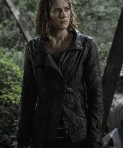 The Walking Dead Season 11 Maggie Greene Black Leather Jacket