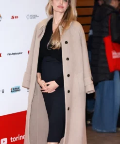 42nd Torino Film Festival Angelina Jolie Wool Camel Coat