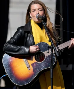 Maggie Rogers Black Leather Jacket