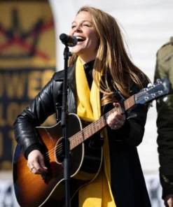 Maggie Rogers Black Leather Jacket