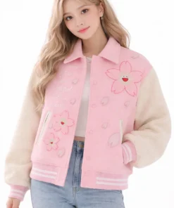 Cherry Blossom Varsity Jacket