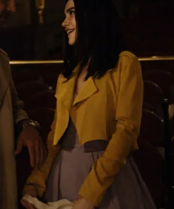 Dove Cameron 56 Days 2026 Yellow Cropped Blazer Jacket