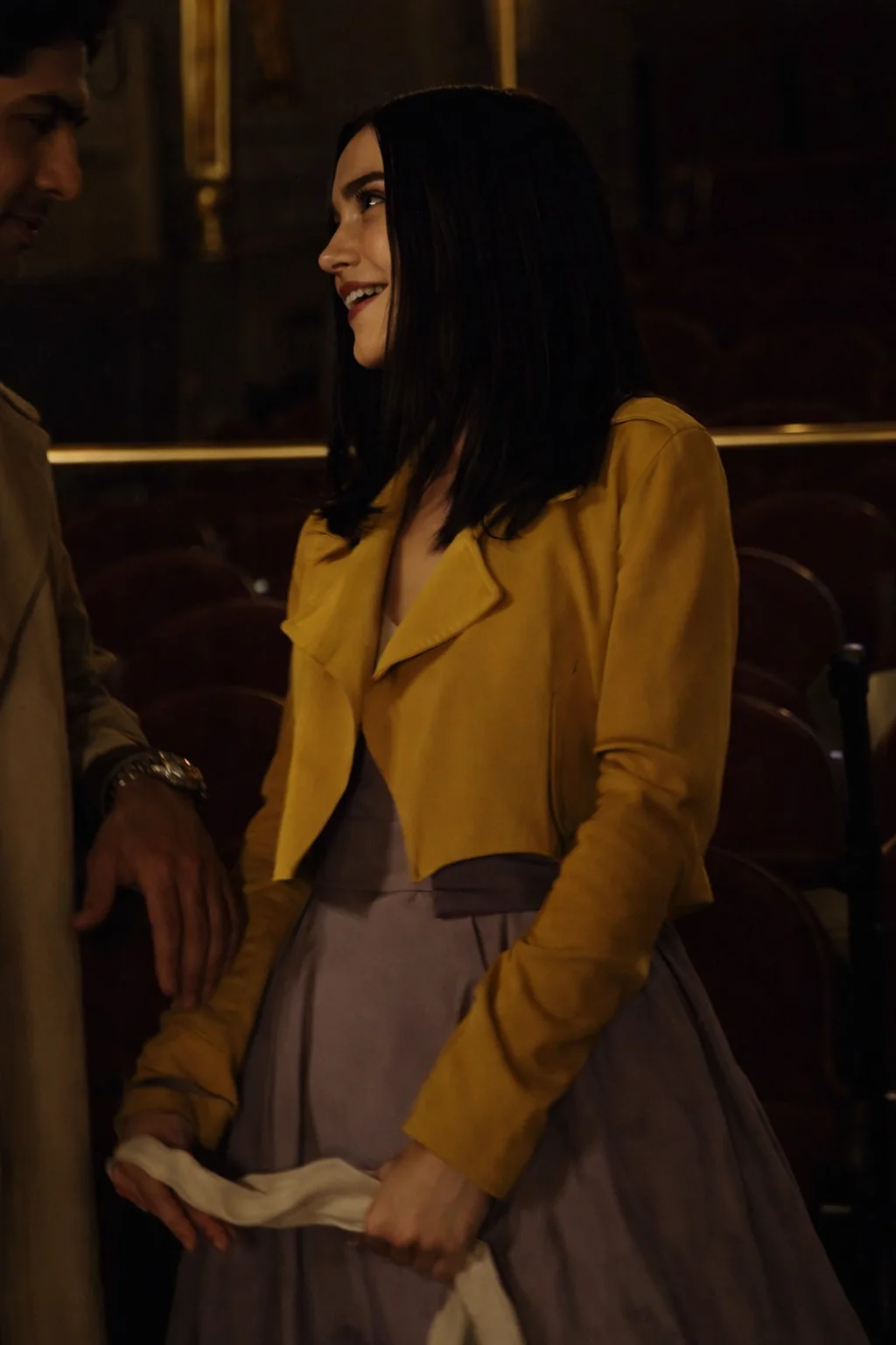 Dove Cameron 56 Days 2026 Yellow Cropped Blazer Jacket