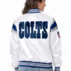 Indianapolis Colts Midweight White Satin Jacket