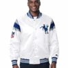 Indianapolis Colts Midweight White Satin Jacket