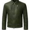 Justin Hartley Tracker Season 3 Green Leather Jacket