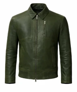 Justin Hartley Tracker Season 3 Green Leather Jacket
