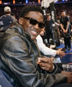 Kobbie Mainoo Courtside NBA Game Leather Jacket