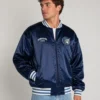 Minnesota Lynx Navy Satin Full-Zip Bomber Jacket