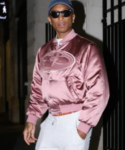 Pharrell Williams Dusty Pink Bomber Jacket