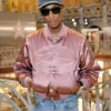 Pharrell Williams Dusty Pink Bomber Jacket