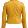 Rhea Seehorn Pluribus Yellow Leather Jacket