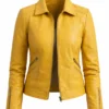 Rhea Seehorn Pluribus Yellow Leather Jacket