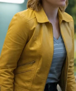 Rhea Seehorn Pluribus Yellow Leather Jacket