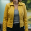 Rhea Seehorn Pluribus Yellow Leather Jacket