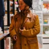 Rihanna Mustard Miu Miu Suede Jacket