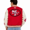 San Francisco 49ers x Golf Wang Red Letterman Varsity Jacket