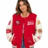 San Francisco 49ers x Golf Wang Red Letterman Varsity Jacket