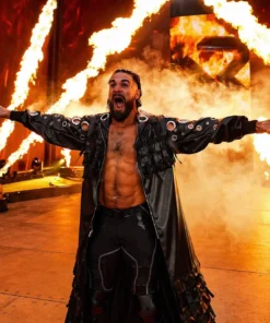 Seth Rollins WrestleMania 42 Burning Leather Coat