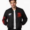 UFC 326 Black Lightweight Bomber Jacket