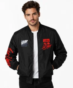 UFC 326 Black Lightweight Bomber Jacket