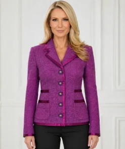 Dana Perino America’s Newsroom 2026 Purple Tweed Jacket