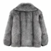 Zephyrus Mink Fur Grey Coat